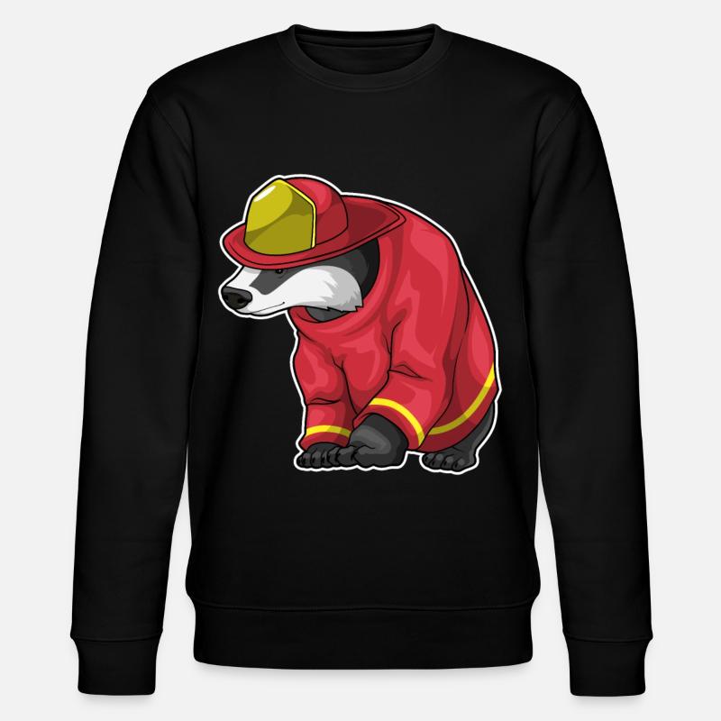 Brigade des pompiers Badger - Sweat bio CHANGER Stanley/Stella Unisexe - noir