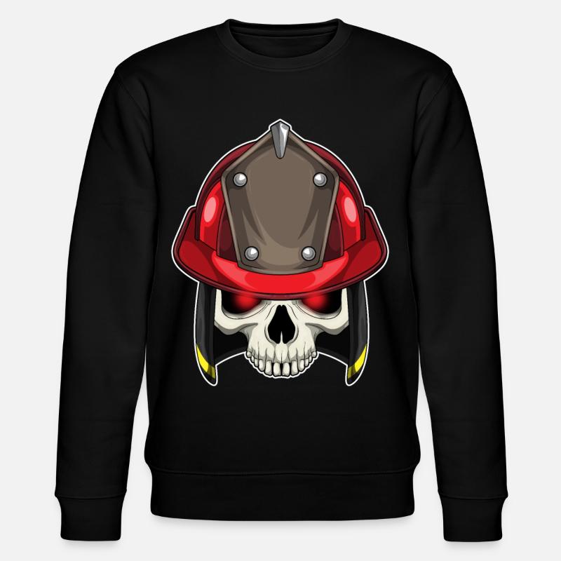 Skull Firefighter Fire Brigade - Sweat bio CHANGER Stanley/Stella Unisexe - noir