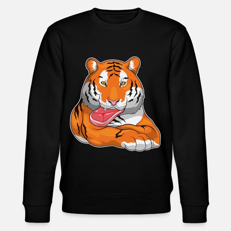 Tiger Fleisch - Stanley/Stella Unisex Bio-Sweatshirt CHANGER  - Schwarz