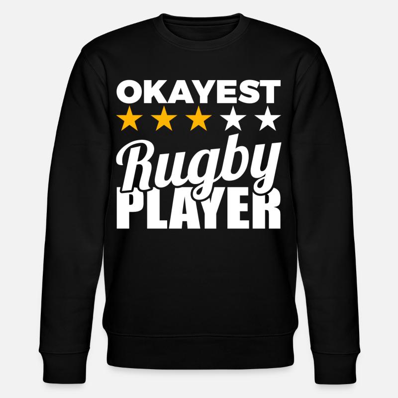 Witziger Rugbyspieler - Stanley/Stella Unisex Bio-Sweatshirt CHANGER  - Schwarz