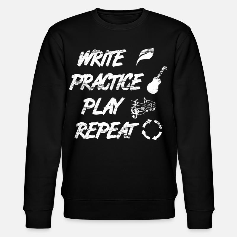 Write Practice Play Repeat - Stanley/Stella CHANGER Unisex Organic Sweatshirt - black