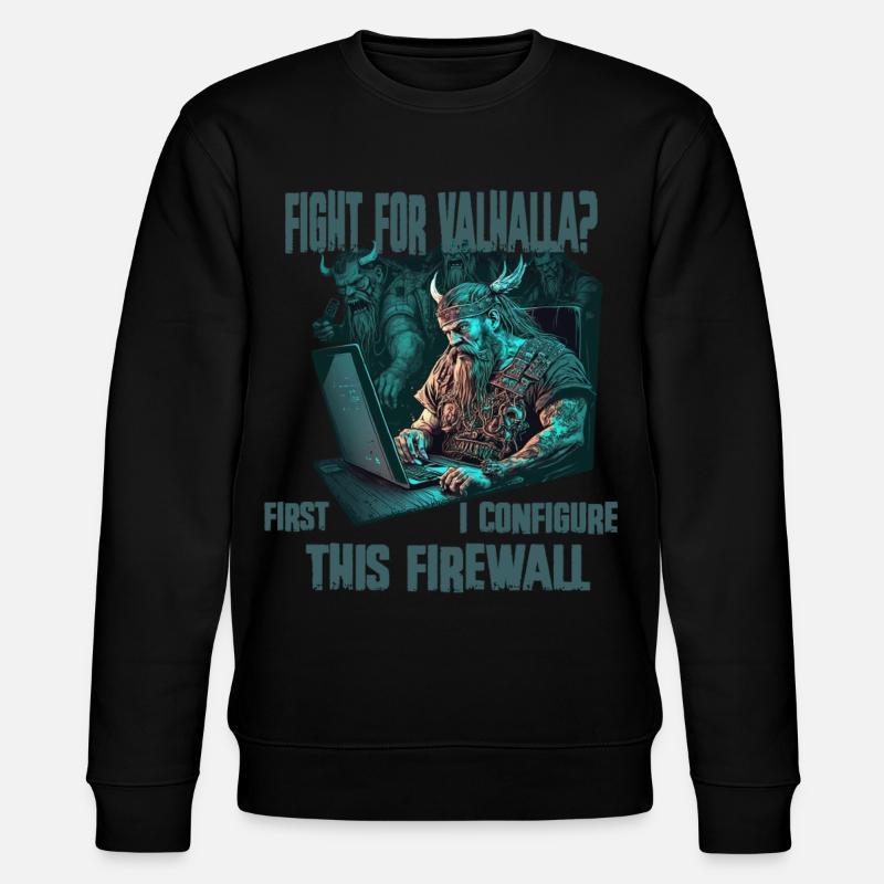 Firewall first Wikinger programmierer - Stanley/Stella Unisex Bio-Sweatshirt CHANGER  - Schwarz