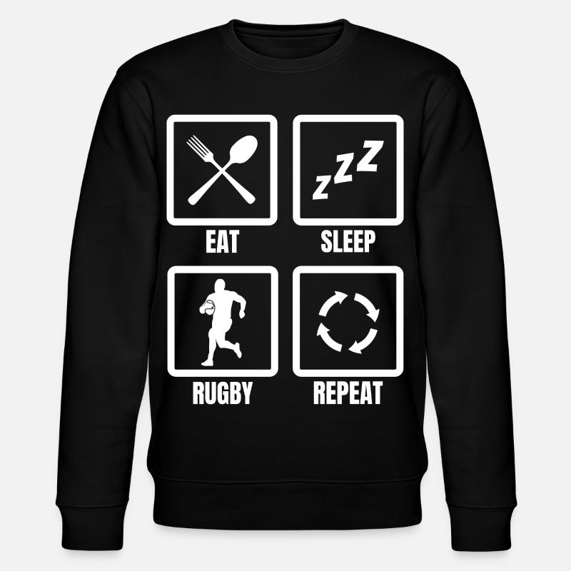 Manger dormir Rugby Répéter - Sweat bio CHANGER Stanley/Stella Unisexe - noir
