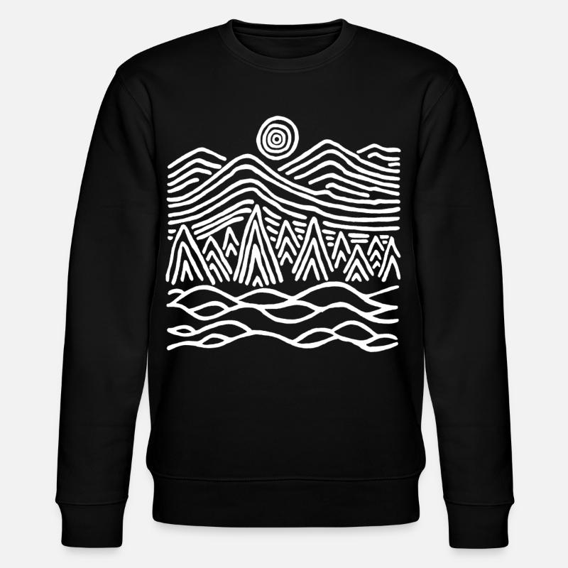 Seltsame weiße Landschaft - Stanley/Stella Unisex Bio-Sweatshirt CHANGER  - Schwarz