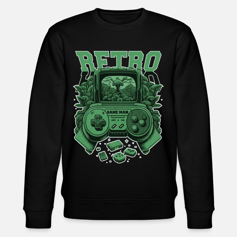 Retro Konsole - Stanley/Stella Unisex Bio-Sweatshirt CHANGER  - Schwarz