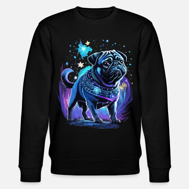 Chien carlin magique de minuit - Sweat bio CHANGER Stanley/Stella Unisexe - noir