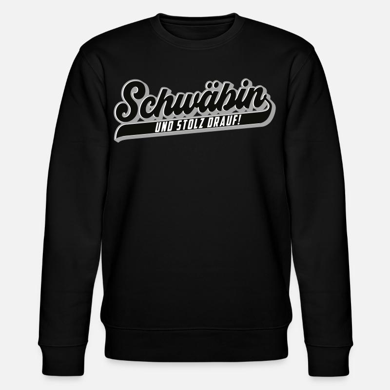 Stolze Schwäbin | Farben änderbar - Stanley/Stella Unisex Bio-Sweatshirt CHANGER  - Schwarz
