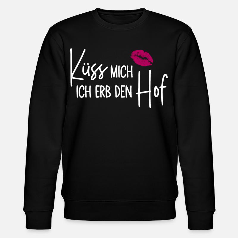 Küss mich Ich erb den Hof - Stanley/Stella Unisex Bio-Sweatshirt CHANGER - Schwarz