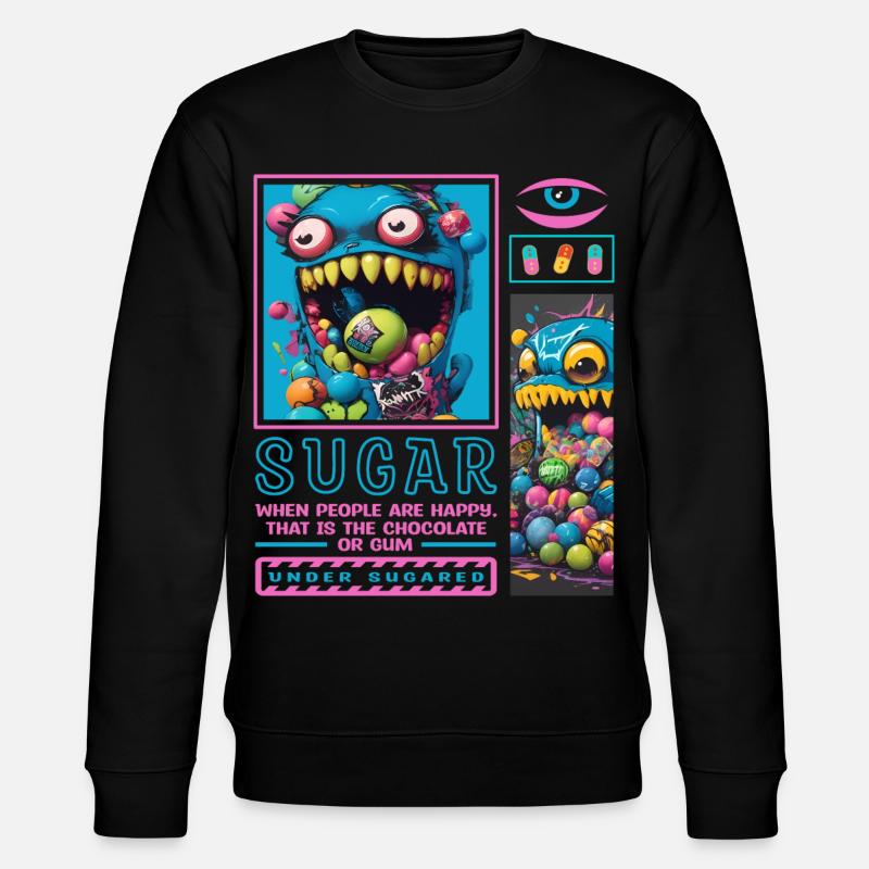 Candy Monsters - Stanley/Stella CHANGER Unisex Organic Sweatshirt - black