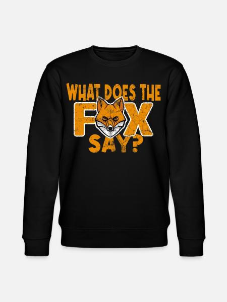 What does the Fox say - Stanley/Stella Unisex Bio-Sweatshirt CHANGER  - Schwarz