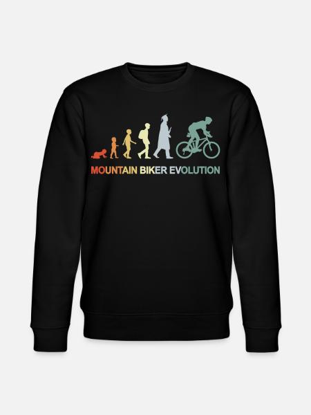 Mountainbiker Evolution - Stanley/Stella Unisex Bio-Sweatshirt CHANGER  - Schwarz