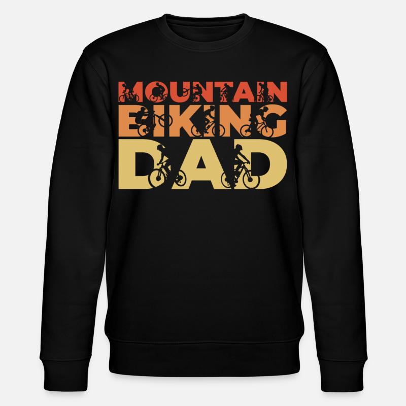 Lustiger Mountainbiker Vater - Stanley/Stella Unisex Bio-Sweatshirt CHANGER  - Schwarz