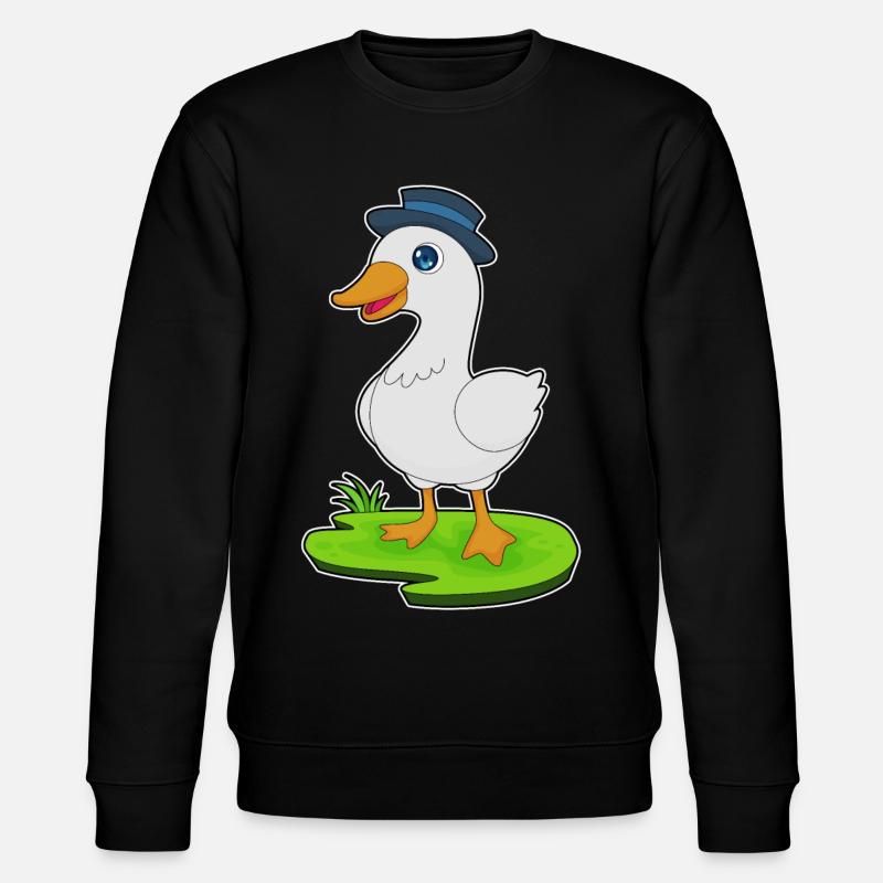 Chapeau de gentleman canard - Sweat bio CHANGER Stanley/Stella Unisexe - noir