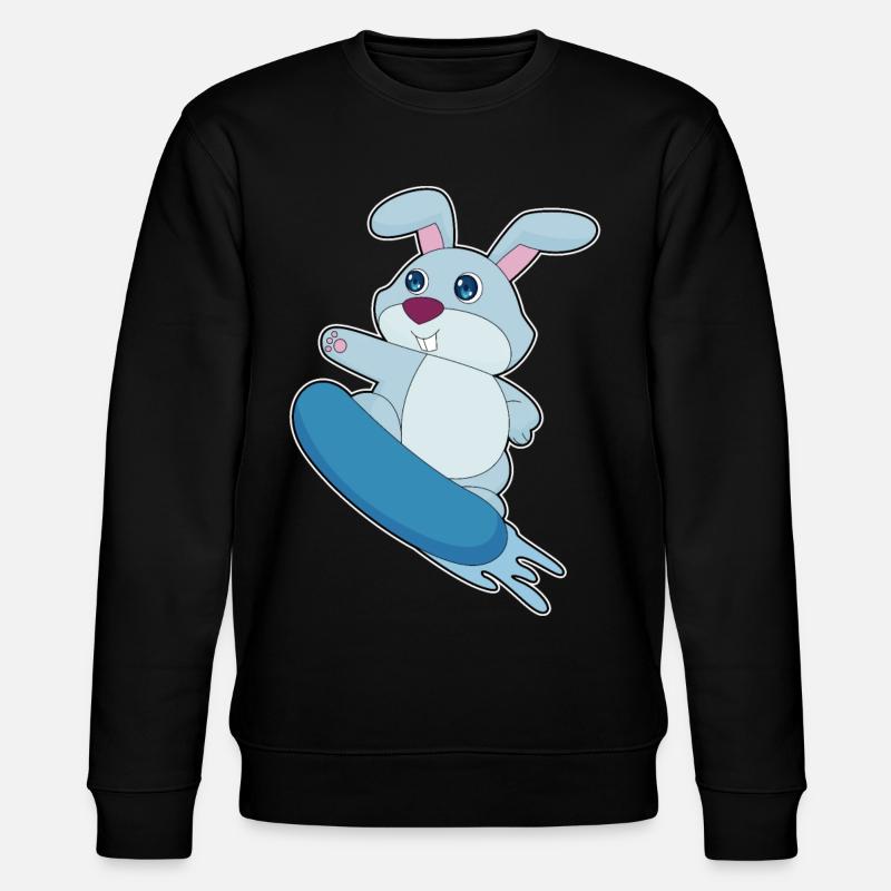 Hase Snowboarder Snowboard - Stanley/Stella Unisex Bio-Sweatshirt CHANGER  - Schwarz