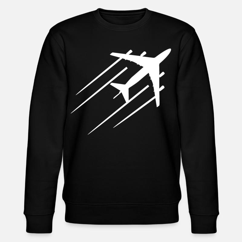 Flugzeug - Stanley/Stella Unisex Bio-Sweatshirt CHANGER  - Schwarz