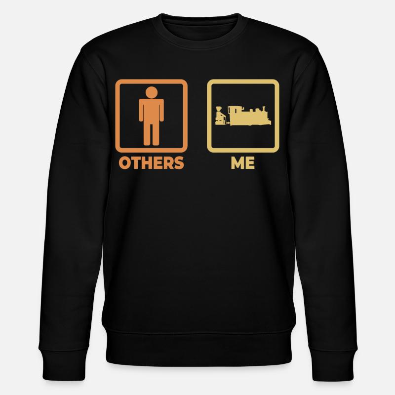 Lustiger Trainspotter - Stanley/Stella Unisex Bio-Sweatshirt CHANGER  - Schwarz