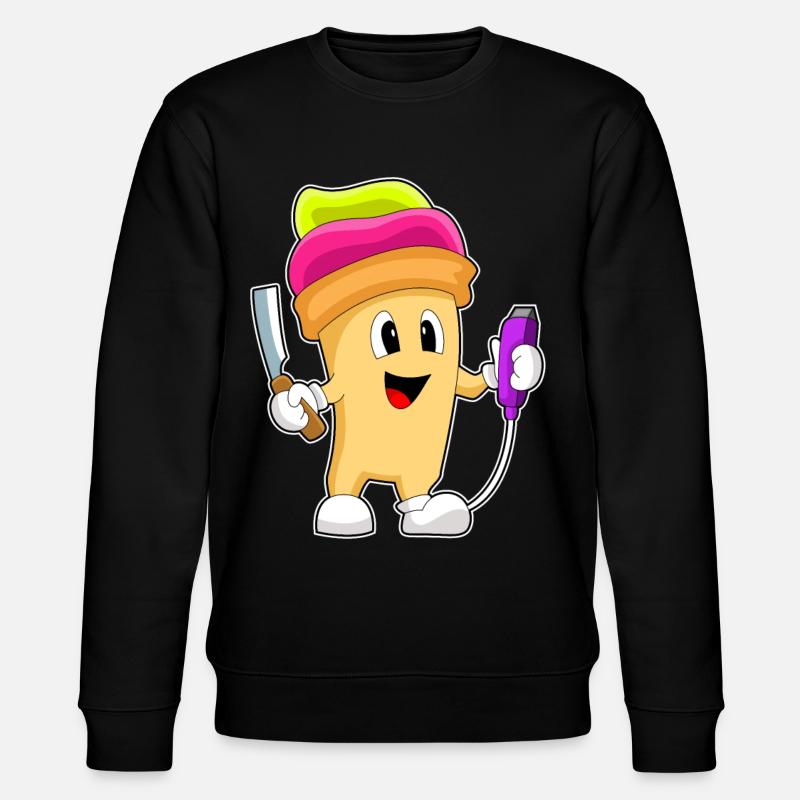 Eisbecher Friseur Rasierer - Stanley/Stella Unisex Bio-Sweatshirt CHANGER  - Schwarz