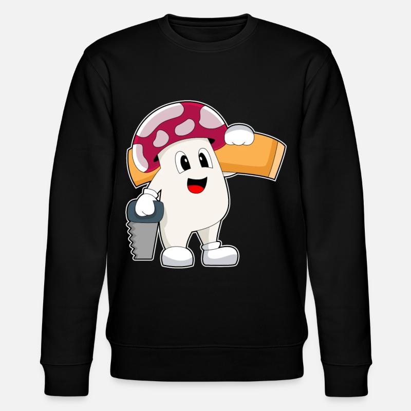 Pilz Handwerker Säge - Stanley/Stella Unisex Bio-Sweatshirt CHANGER  - Schwarz