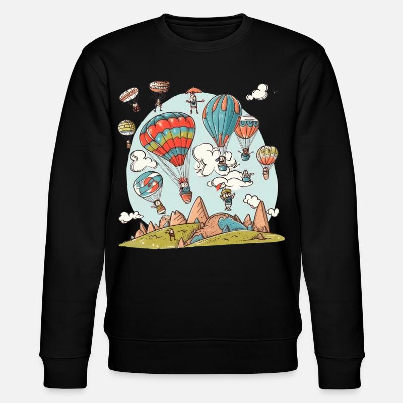 Ballon Doodle - Stanley/Stella Unisex Bio-Sweatshirt CHANGER  - Schwarz