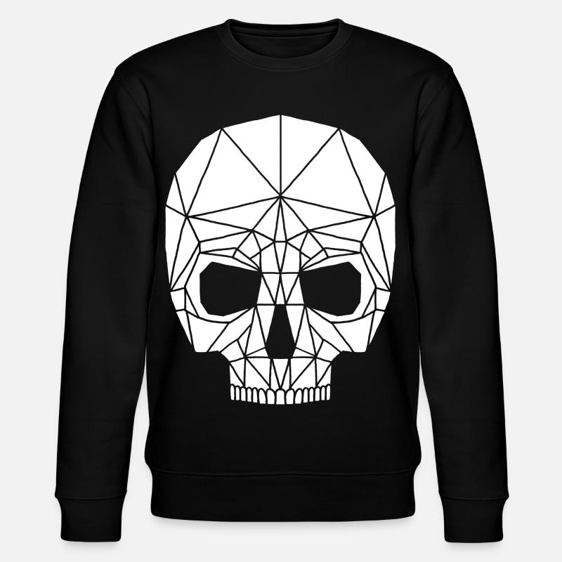 Crâne robotique blanc - Sweat bio CHANGER Stanley/Stella Unisexe - noir