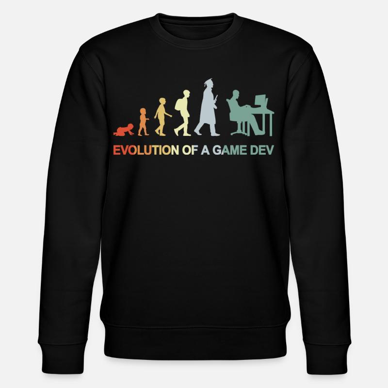 Game Dev Evolution - Stanley/Stella CHANGER Unisex Organic Sweatshirt - black