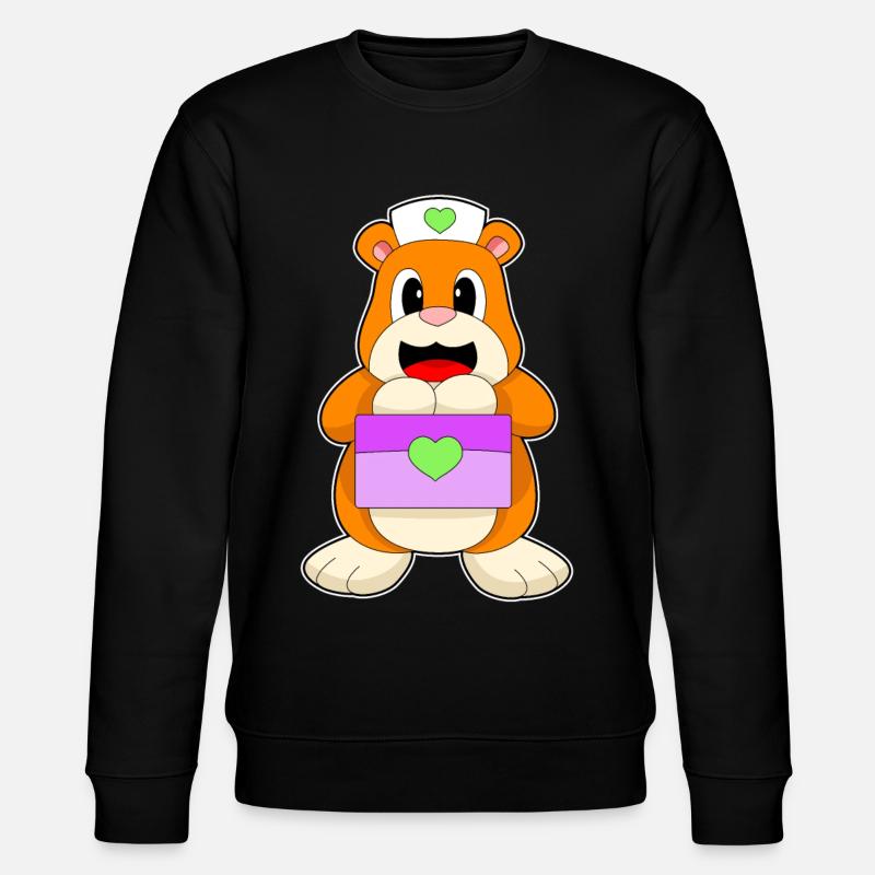 Hamster Krankenschwester Box - Stanley/Stella Unisex Bio-Sweatshirt CHANGER  - Schwarz
