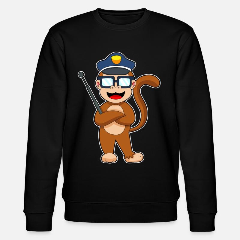 Monkey Policeman Matraque Police - Sweat bio CHANGER Stanley/Stella Unisexe - noir