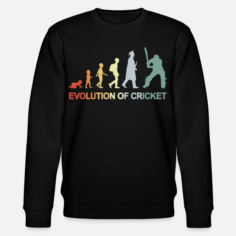 Evolution of Cricket - Stanley/Stella Unisex Bio-Sweatshirt CHANGER  - Schwarz