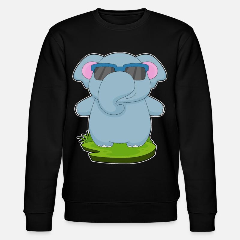 Elefant Sonnenbrille - Stanley/Stella Unisex Bio-Sweatshirt CHANGER - Schwarz