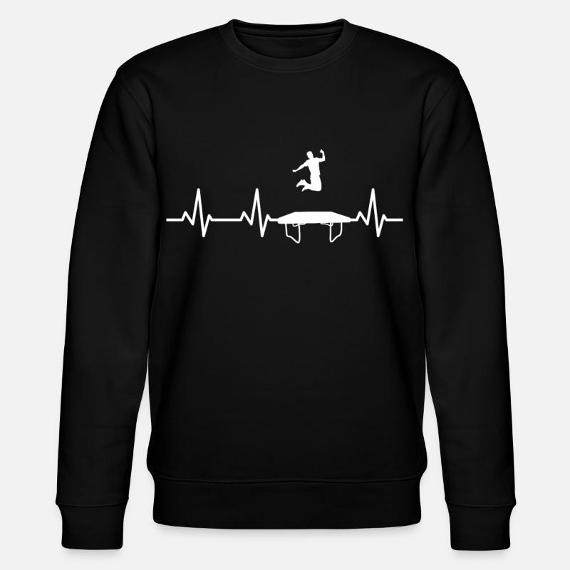 Trampolin Herzschlag - Stanley/Stella Unisex Bio-Sweatshirt CHANGER  - Schwarz