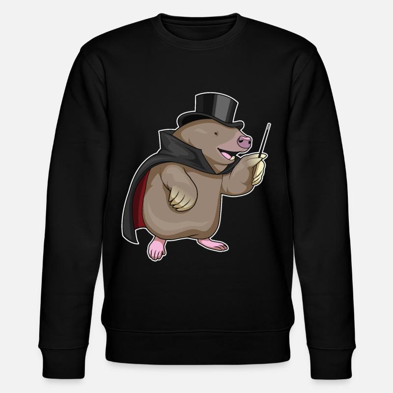 Mole Wizard Wand - Stanley/Stella CHANGER Unisex Organic Sweatshirt - black