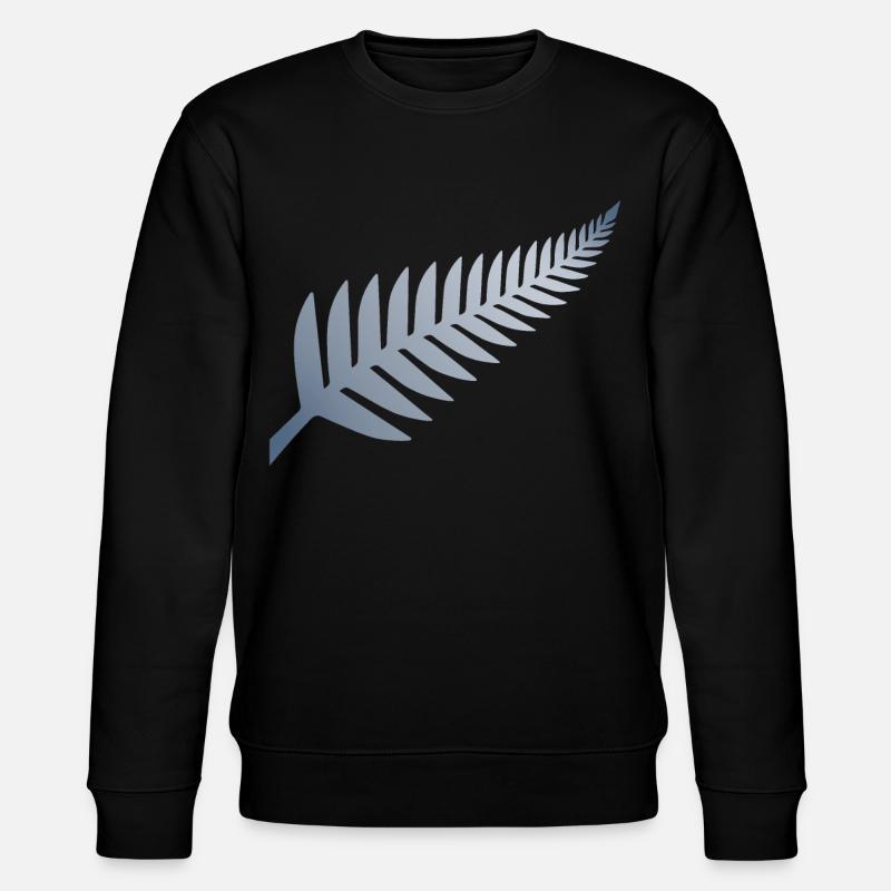 Neuseeländischer Silberfarn - Stanley/Stella Unisex Bio-Sweatshirt CHANGER  - Schwarz