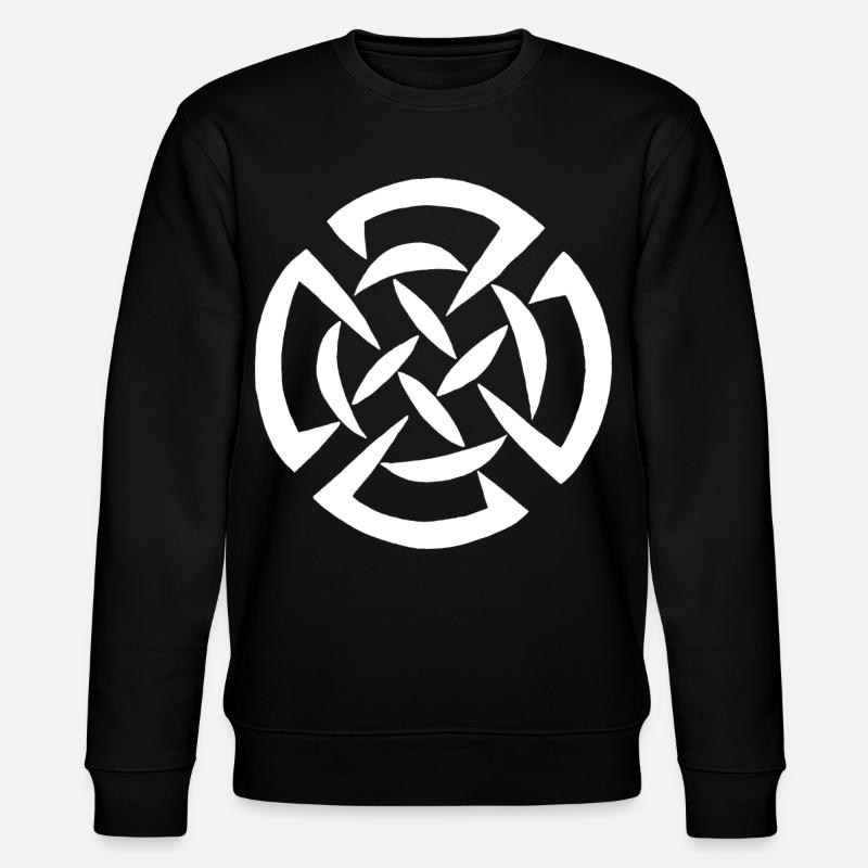 White Celtic graffiti - Stanley/Stella CHANGER Unisex Organic Sweatshirt - black