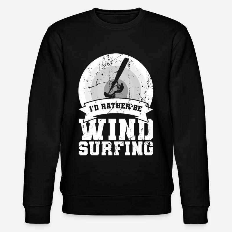 Lustiger Windsurfen Spruch - Stanley/Stella Unisex Bio-Sweatshirt CHANGER  - Schwarz