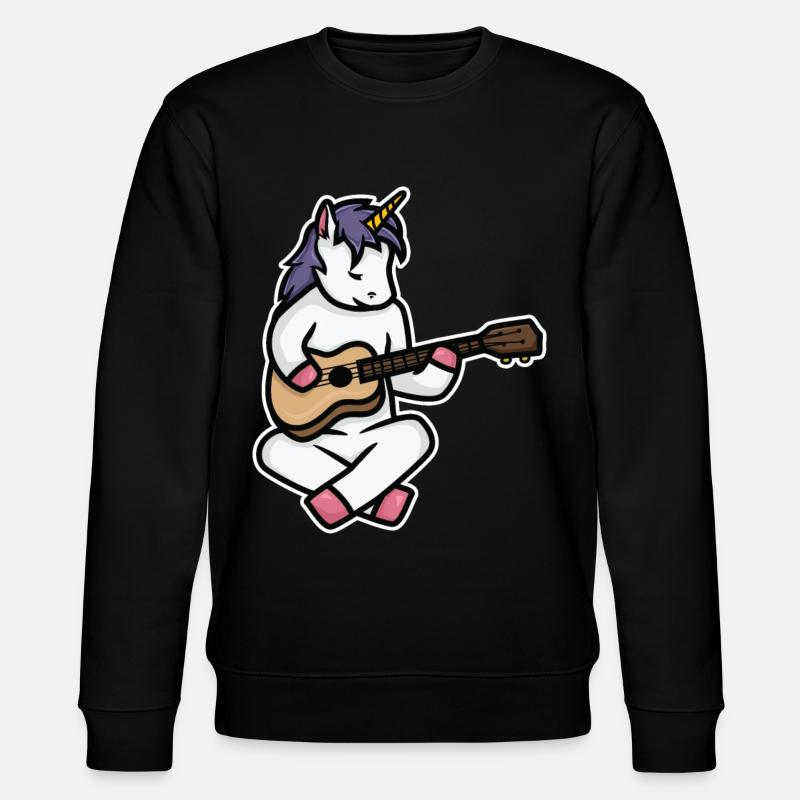 Ukulele Unicorn - Stanley/Stella CHANGER Unisex Organic Sweatshirt - black
