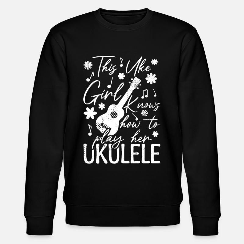 Ukulele Mädel - Stanley/Stella Unisex Bio-Sweatshirt CHANGER  - Schwarz