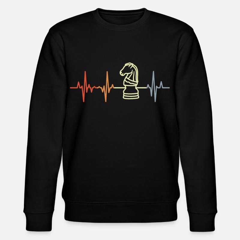 Échecs Heart Palpitations Retro Look - Sweat bio CHANGER Stanley/Stella Unisexe - noir