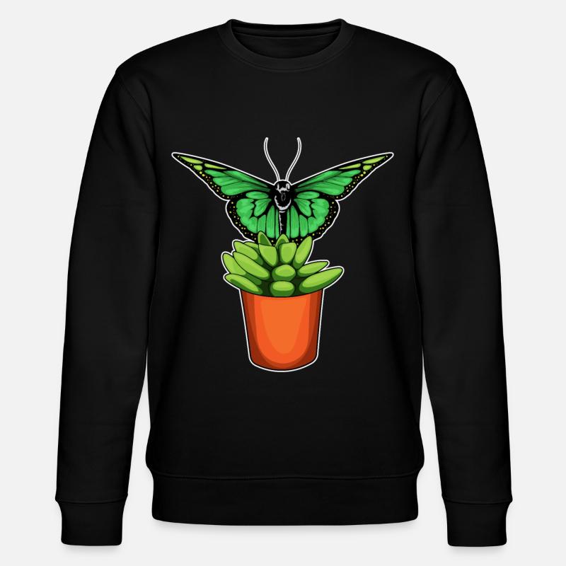 Fleur de pot de fleurs papillon - Sweat bio CHANGER Stanley/Stella Unisexe - noir