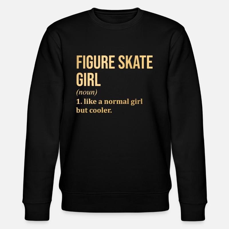 Eiskunstlauf Mädchen Lustiger Spruch - Stanley/Stella Unisex Bio-Sweatshirt CHANGER - Schwarz