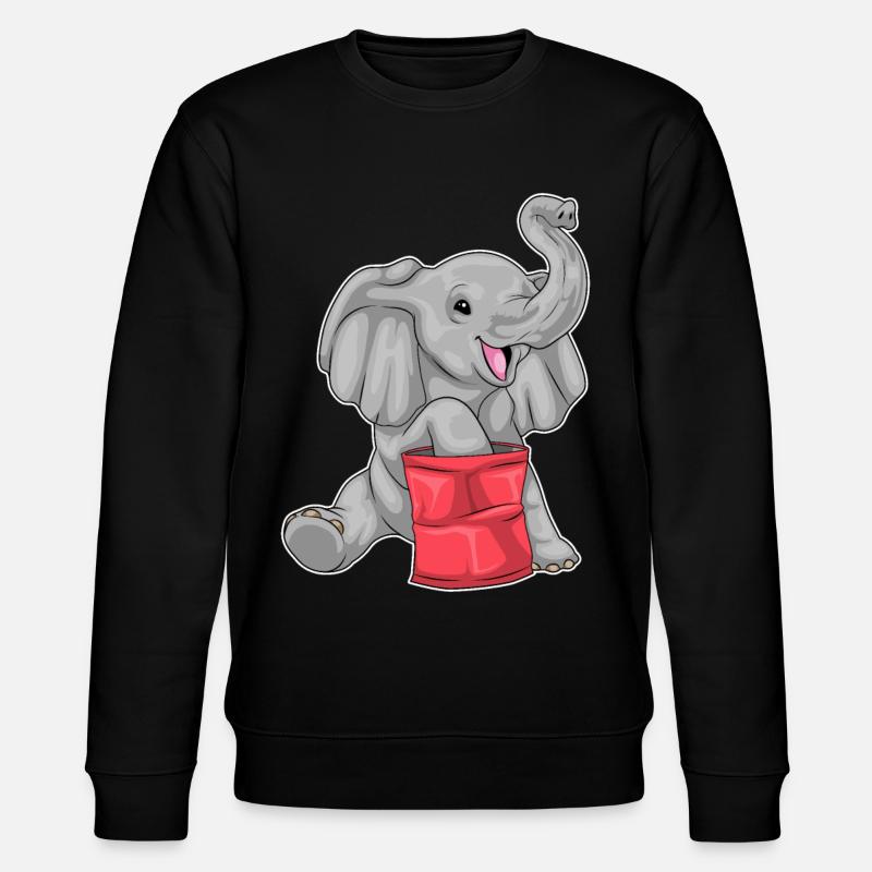 Elephant Chips - Stanley/Stella CHANGER Unisex Organic Sweatshirt - black