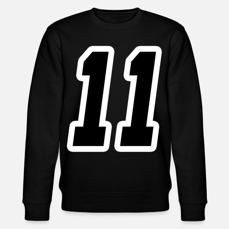 Nummer elf 11 - Stanley/Stella Unisex Bio-Sweatshirt CHANGER  - Schwarz