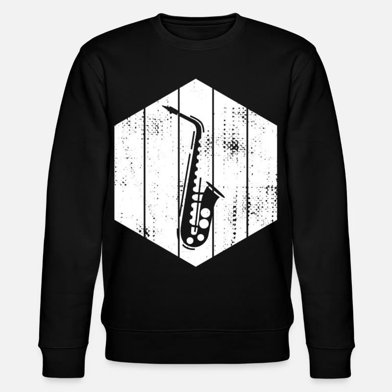Dessin de saxophone - Sweat bio CHANGER Stanley/Stella Unisexe - noir