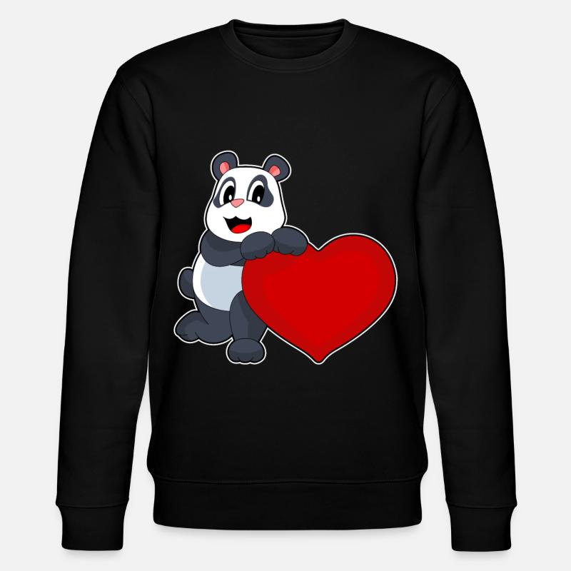 Cœur de panda - Sweat bio CHANGER Stanley/Stella Unisexe - noir
