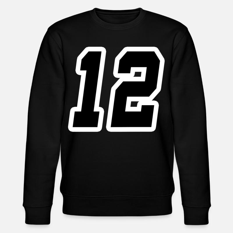 NUMMER ZWÖLF 12 - Stanley/Stella Unisex Bio-Sweatshirt CHANGER  - Schwarz