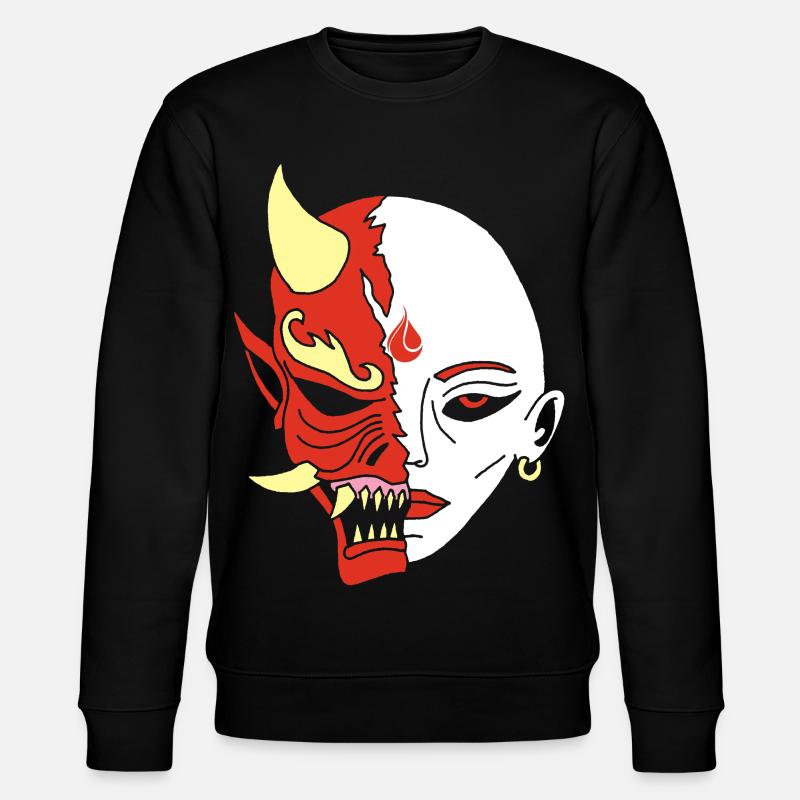 Mensch oder Dämon? - Stanley/Stella Unisex Bio-Sweatshirt CHANGER  - Schwarz