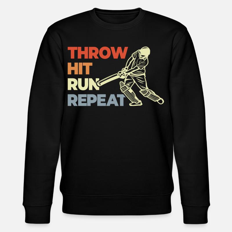 Throw Hit Run Repeat - Stanley/Stella Unisex Bio-Sweatshirt CHANGER  - Schwarz