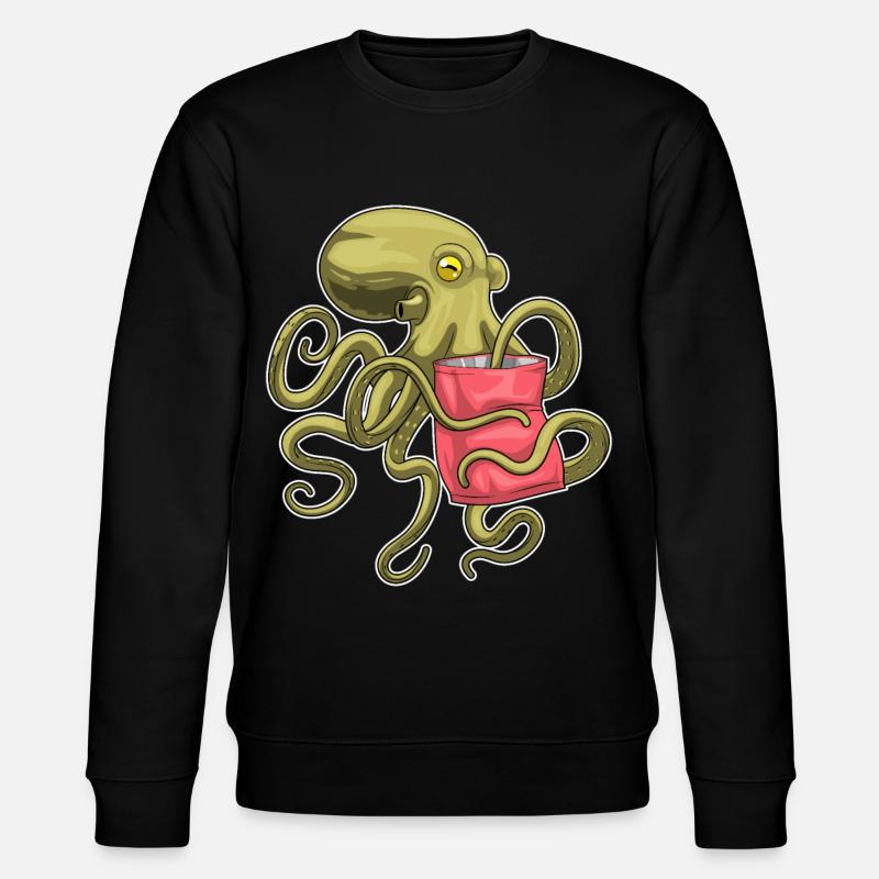 Sac de chips Octopus - Sweat bio CHANGER Stanley/Stella Unisexe - noir