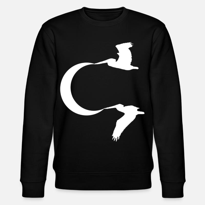 Les oiseaux et la lune - Sweat bio CHANGER Stanley/Stella Unisexe - noir