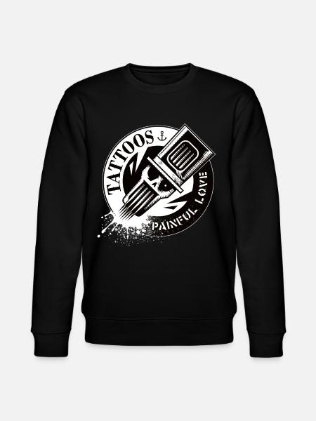 TATTOOS PAINFUL LOVE - Stanley/Stella CHANGER Unisex Organic Sweatshirt - black