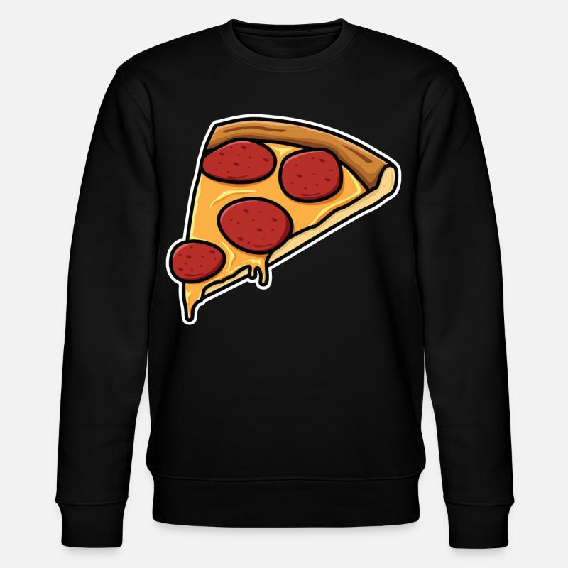Pizzastück - Stanley/Stella Unisex Bio-Sweatshirt CHANGER  - Schwarz